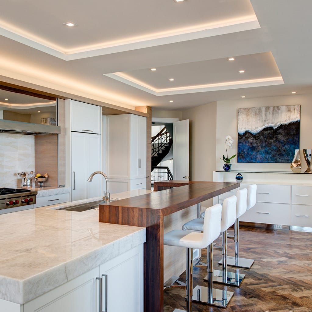 Image of a remodeled kitchen interior