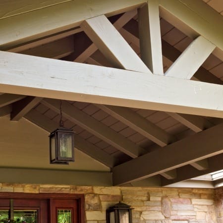 Vaulted Ceiling with Beams