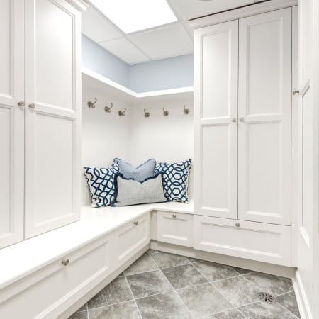 Large Mudroom with Floor to Ceiling Cabinets