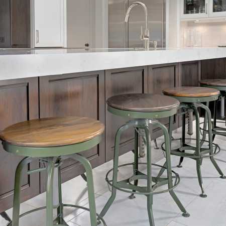 Furniture Style Island with Bar Stool Seating for Four