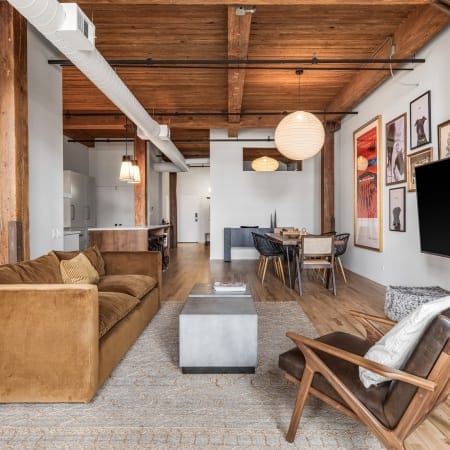 Open Concept Loft Living Room