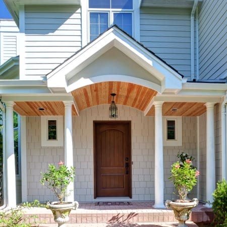 Front Portico Addition with Barrel Vault Ceiling