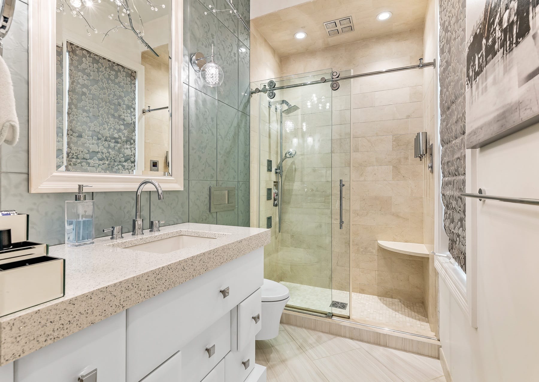 Half Bath with Single Vanity