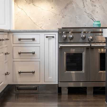 Cabinetry and stove detail