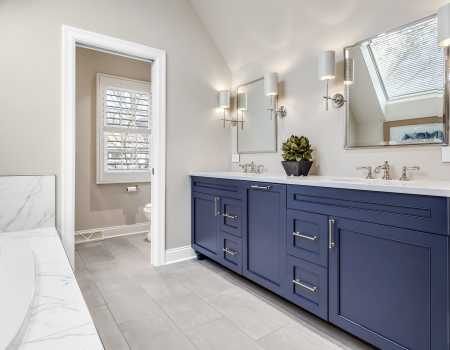 Blue Double Vanity