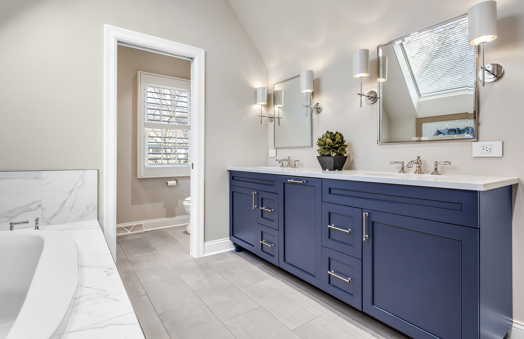 Blue Double Vanity