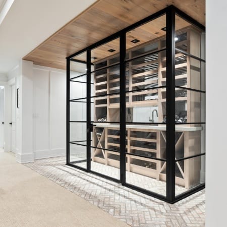 Climate Controlled Wine Cellar with Wet Bar