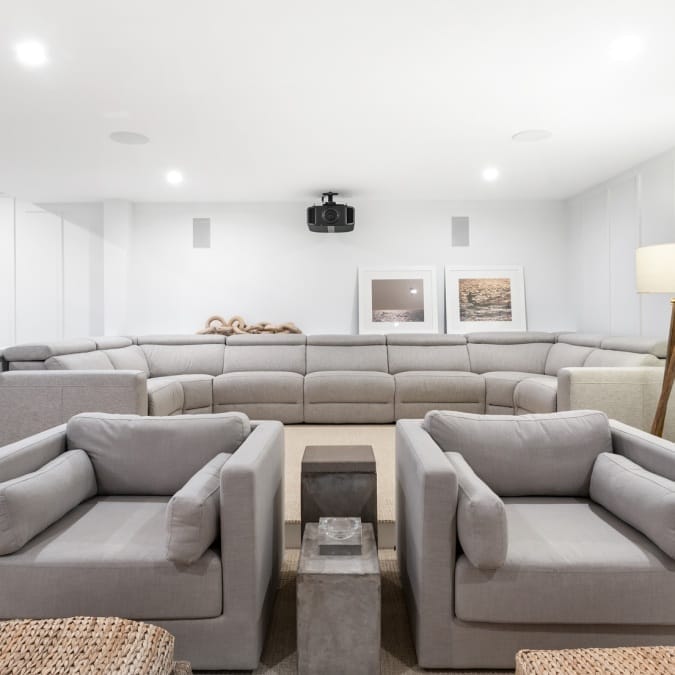 Seating for 10 in Custom Theater Room